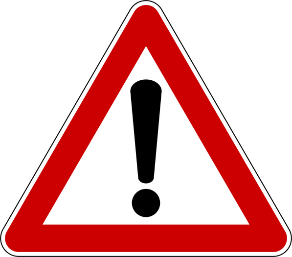 Warning Road Sign 